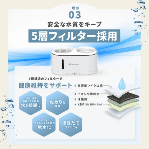 MORANA 2in1ウォーターディスペンサー - ゴハンもあげられる自動給水器 -